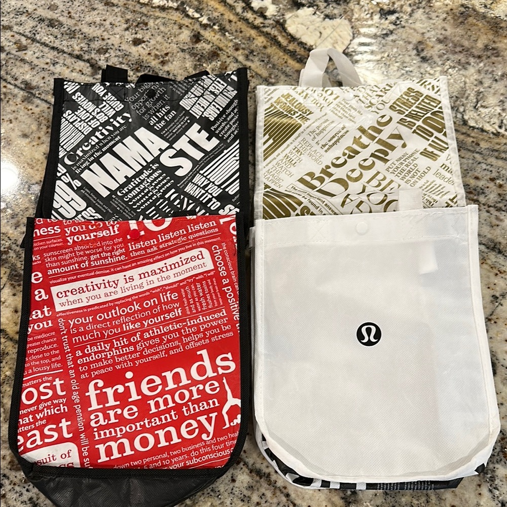 Lululemon Reusable Shopping Bags Set